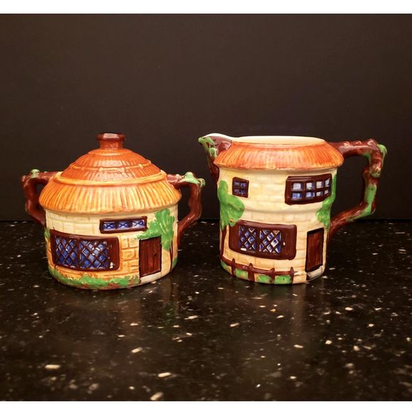 Beswick Ware Cottage Creamer and Sugar Bowl England Rare Vintage - Picture 2 of 16